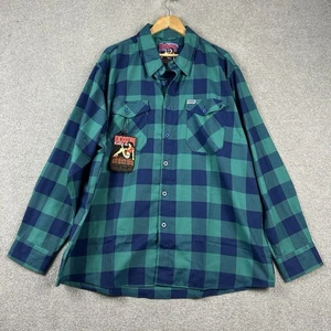 Dixxon Flannel Co Men's 3XL Button Up Shirt Plaid Niagara Green Limited Edition - Picture 1 of 10