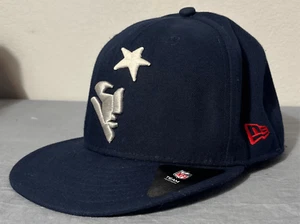 New England Patriots New Era 59FIFTY Men's Fitted Cap Hat Size 7 3/8 Blue - Picture 1 of 8