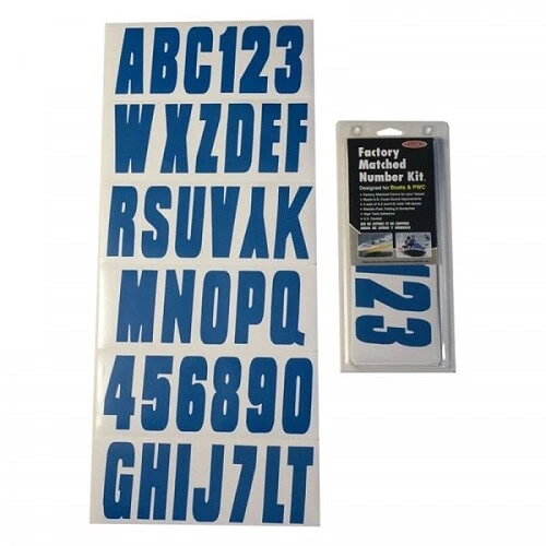 Hardline Products® 350 Series 3" Blue Boat Registration Kit BLU350EC - Image 1 of 1