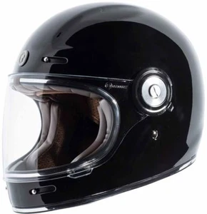 Torc Newport T1 Retro Helmet Gloss Black Vintage Style Full Face DOT XS-2XL - Picture 1 of 4