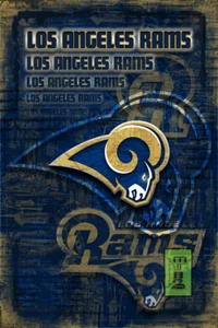 Los Angeles RAMS Poster, LA Rams, Los Angeles NFL Druck kostenloser Versand USA - Bild 1 von 5