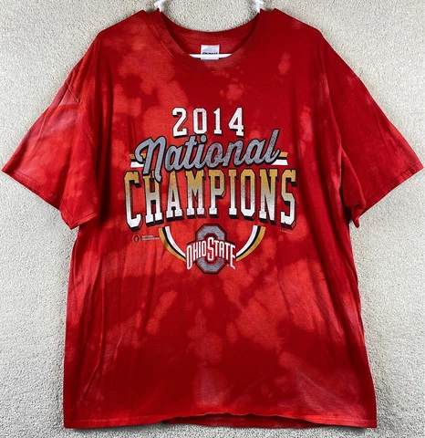 Ohio State Buckeyes XL Red T Shirt NCAA 2014 Champions XL Short Sleeve Shirt Cover