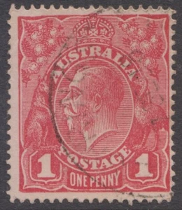 KGV 1D RED SUBSTITUTE CLICHE DIE 11 SMOOTH PAPER FU - Picture 1 of 2