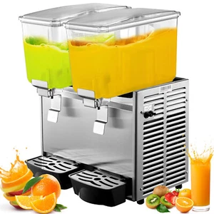 12X2L Saftdispenser Saftspender Getränkespender Gekühlt Getränke Dispenser 150W - Bild 1 von 12