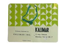 Vintage Kalimar Model DE-7 Tripod Hangtag Features Vintage Paper Ad Instructions