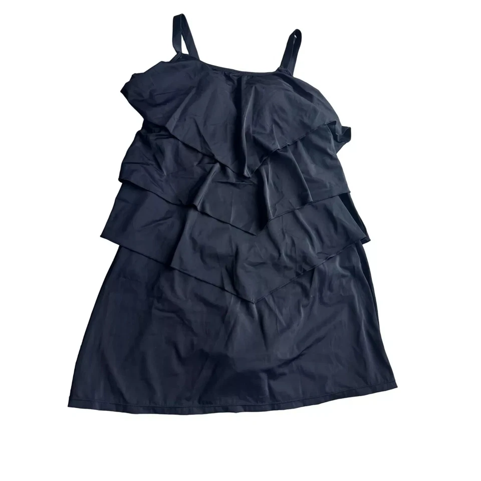 Tankini Susan Graver Soleil en capas con falda negro Reg 8 A636603 Foto 1 de 1