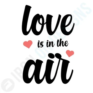 VALENTINE'S DAY - LOVE IS IN THE AIR - IRON ON TSHIRT TRANSFERS - A6 A5 A4 - Picture 1 of 5
