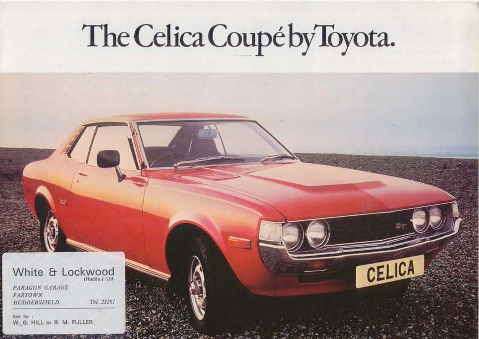 Toyota Celica 1600 2000 ST cupé 1976-77 original folleto de ventas del Reino Unido Foto 1 de 1