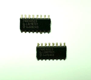 74HC4052D Dual 4-channel analog multiplexer SOIC-16 Genuine NXP part x 2 pcs - Picture 1 of 1