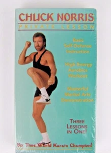 RARE Chuck Norris Private Lesson Three Lessons in One! VHS Cassette Tape SEALED - Picture 1 of 3