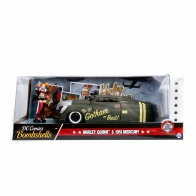 Figura Di Harley Quinn DC Comics Bombshells E 1951 Mercury 1:24 Jada 30456 - Immagine 1 di 4