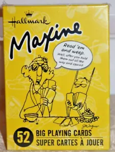 "Hallmark MAXINE 52 große Spielkarten 3,5"" x 5"" NEU, versiegelt ""Lies sie und weine!" - Bild 1 von 3