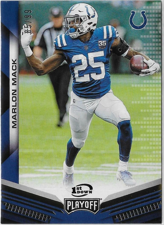 2019 Panini Playoff MARLON MACK 1ST DOWN PARALLEL #56 COLTS /99 - Image 1 of 1