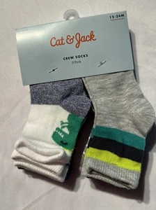 12 Pares NUEVO Calcetines Cat & Jack Crew Multicolor Talla 12 24 Meses Bebé Infante - Imagen 1 de 6