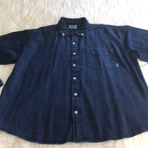 NWT Woodland Creek Mens Denim Look Shirt Size XL Button Up Long Sleeve - Picture 1 of 6