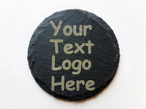 Posavasos de pizarra natural grabados - personalizados - 100 mm de diámetro (redondos) - Imagen 1 de 2