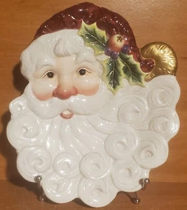 Fitz & Floyd Essentials CHRISTMAS SANTA Canape Teller, Santa, 9 1/2", sehr gut - Bild 1 von 9