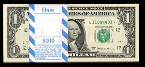 2017 $1 FRN L11004401*-11004444*-11004500* BEP "FANCY" STAR PACK - Picture 1 of 5