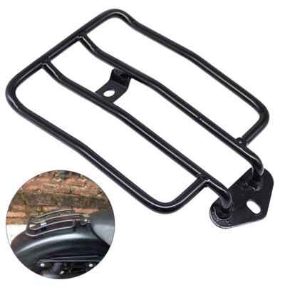 Universal Luggage Rack In Black For Harley-Davidson Sportster Custom Bikes - Image 1 of 4