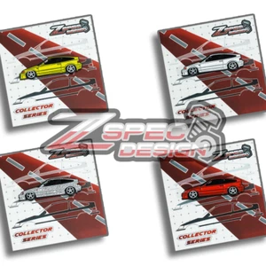 CRX Sport Kompaktwagen (rot/weiß/gelb/silber) Sammler Anstecknadel/Hutnadel - ZSPEC - Bild 1 von 5