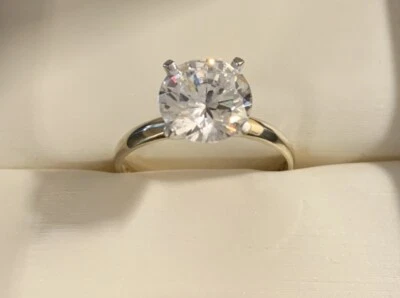 Vintage 10K Gold Solitaire Engagement Ring Size 8 Large Statement - Image 1 of 4