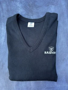 Vintage NWT Oakland Las Vegas RAIDERS NFL Garan Pullover V-Neck Sweater Men’s M - Picture 1 of 11