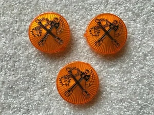 Bally Pinball Machine Kings of Steel Pop Bumper Caps ( Brand New )  - Picture 1 of 2