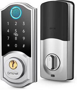 Smart Lock, SMONET Keyless Entry Door Lock, Fingerprint Door Lock Smart Deadbolt