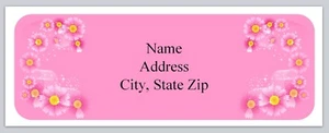 Personalized Address labels Pink Cherry Blossoms (p 43) - Picture 1 of 3
