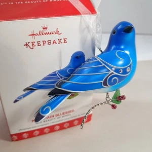 Hallmark Beauty of Birds Series Ornamento Navidad 2017 Mountain Bluebird azul - Imagen 1 de 7