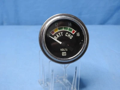Rare! Vintage Original 1960s Stewart Warner Volt Batt Chg SW Hot Rod Gauge - Image 1 of 4
