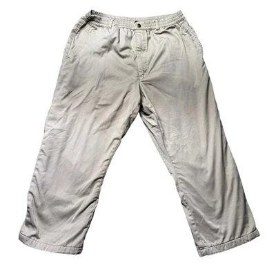 Haband Ice House Flannel Lined Twill Slacks Men’s 40S Khaki Warm Winter Pants - Image 1 of 4