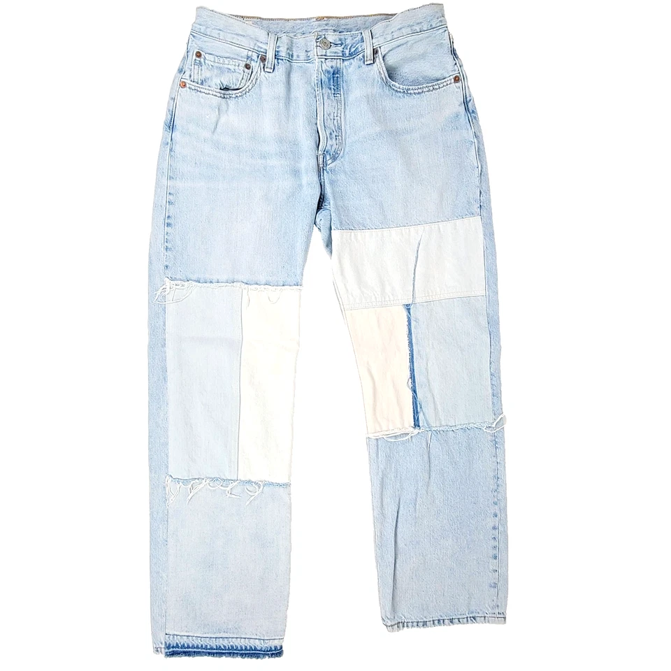 Jeans Levi 501 Mujer 31x29 (etiqueta 30x30) Premium Años 90 Botón Mosca 1 de 1 Retazos Foto 1 de 4
