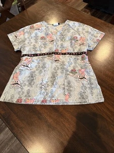 Vintage Pink Panther Scrub Top Size X-Small Ties In The Back Great Condition - Picture 1 of 7