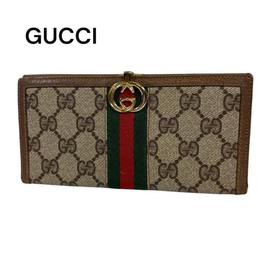 Gucci GG Patrón Jerez Línea Cartera Larga en Beige PVC Entrelazado Foto 1 de 4