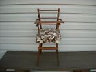 Vintage Original Wooden Doll High Chair With Tray 