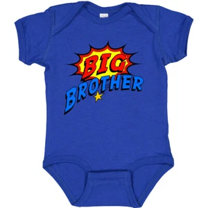 Inktastic Big Brother Superhero Baby Bodysuit Sibling Super Hero Star Shooting - Picture 1 of 9