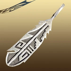 Sterling Silver Overlay Style Feather Pendant - Picture 1 of 1