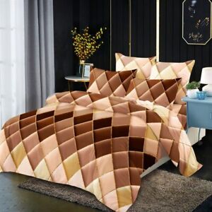 Geometric Bedding Set For Bedspreads For Double Bed Durable Bed Cover King Size
