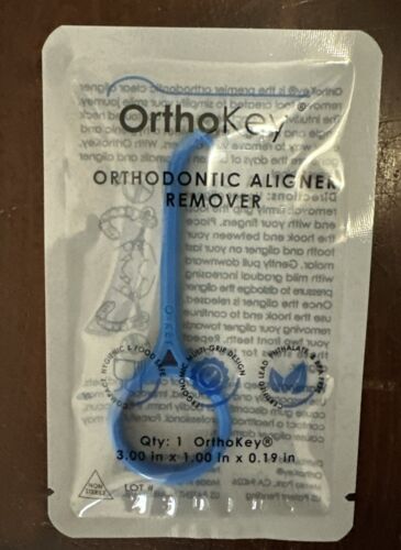 Clear Aligner Removal Tool by ORTHOKEY - Invisible Removable Braces - QTY 1 Blue
