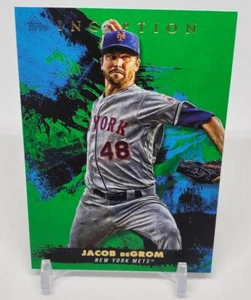 2021 Topps Inception Jacob DeGROM GREEN PARALLEL New York Mets - Picture 1 of 6