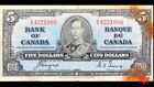 1937 Bank Of Canada 5$ Coyne/Tower E/S4221996 - VF - Stain B.V 60$