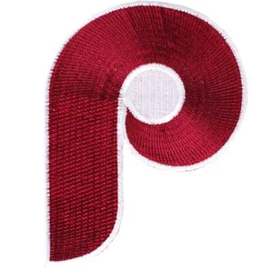 Philadelphia Phillies Throwback 'P' throwback Era Jersey Logo Patch Maroon - Picture 1 of 1