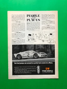1967 FORD GT 40 STEWART WARNER ORIGINAL VINTAGE PRINT AD ADVERTISEMENT - Picture 1 of 1