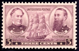 US 792 UNUSED OG MNH 3C ADMIRALS FARRAGUT/PORTER 1937 2021 PSAG CERT GRADED 100 - Picture 1 of 3