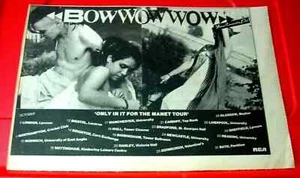 Bow Wow Wow Your Cassette Pet/UK Tour Vintage ORIG 1981 Press/Mag ADVERT 12"x 8" - Bild 1 von 3