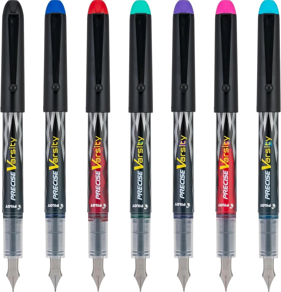 Canetas-tinteiro descartáveis Pilot Varsity, ponta média, pacote com 6 canetas - Imagem 1 de 1