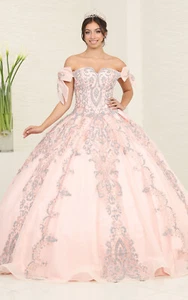 Layla K LK241 Corset Back Glitter Princess Sweetheart Quinceanera Gown - Picture 1 of 7