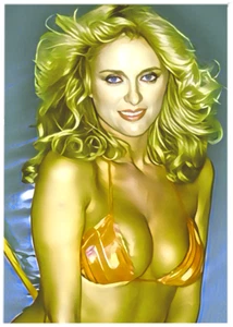 SYBIL DANNING * ACEO personalizado * Novedad * CELEBRIDAD * Tarjeta de arte * ATC - Imagen 1 de 2