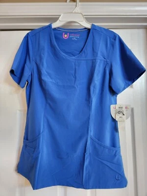 Urbane Performance Scrubs Earth Blue Size Med Scrub Top Style 9014 - Image 1 of 3